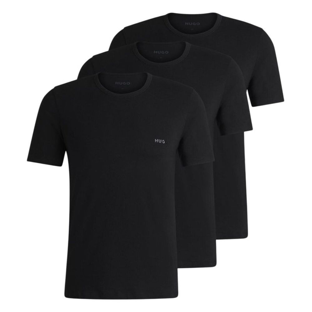 Hugo Mens Plain Pajama Top (Pack of 3) / Black